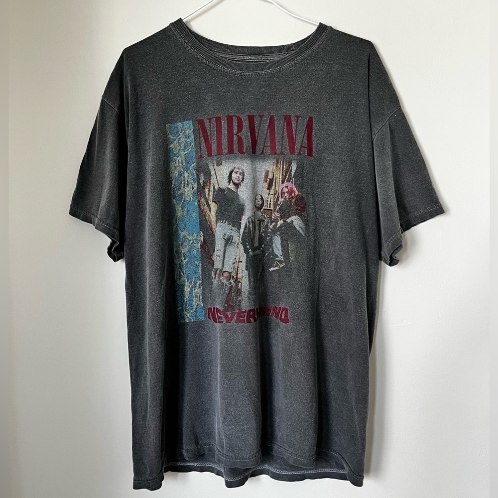 NIRVANA grunge punk 100% cotton concert Graphic Tee size L
